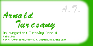 arnold turcsany business card